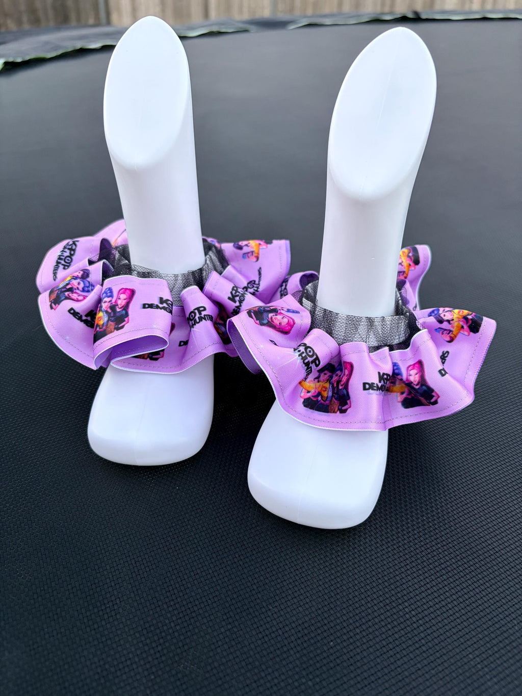 Kpop Inspired Ruffle Anklets, Kawaii Demon Hunter Socks