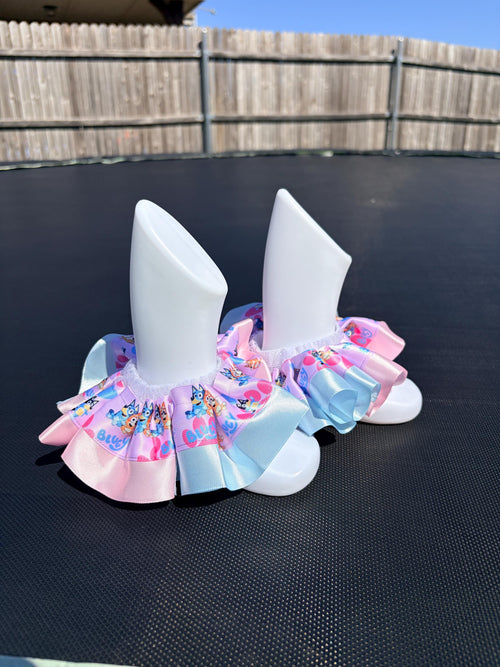 Bluey Inspired Ruffle Anklets, Detachable Ankle Socks, Birthday Apparel