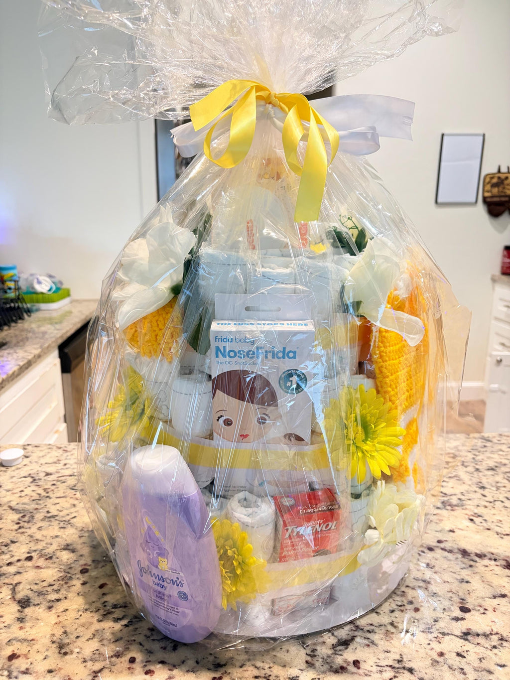 Custom Diaper Cake, Baby Essentials Gift, New Mom Basket