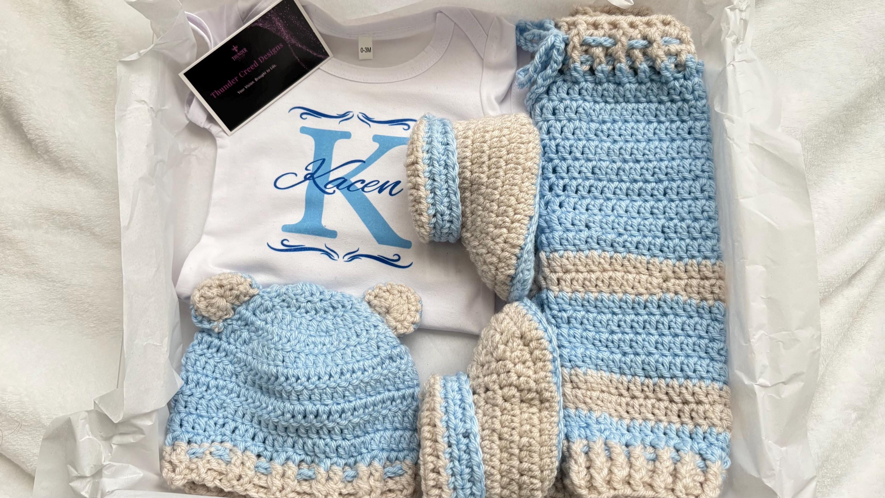 Handmade Crochet Newborn Set, Baby Shower Gift, Baby Photoshoot Outfit
