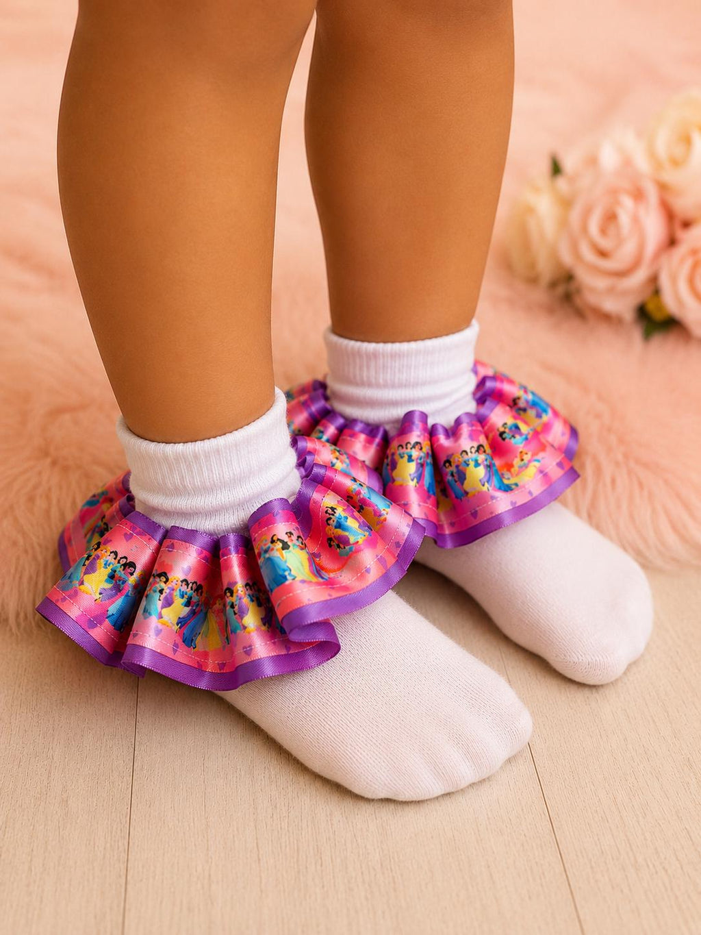 Princess Inspired Ruffle Anklets, Girls Detachable Ankle Socks, Boutique Tutu Socks