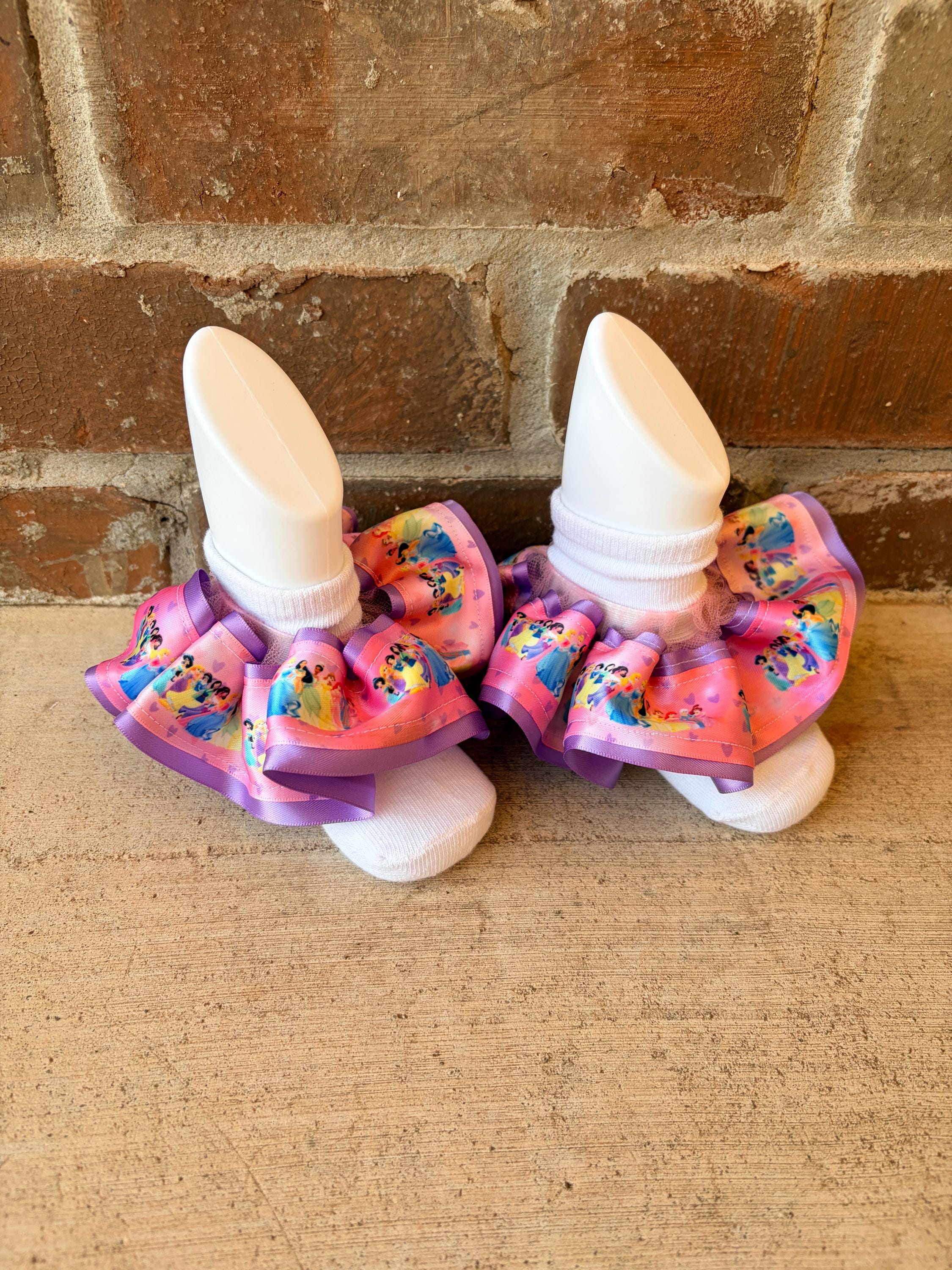 Princess Inspired Ruffle Anklets, Girls Detachable Ankle Socks, Boutique Tutu Socks