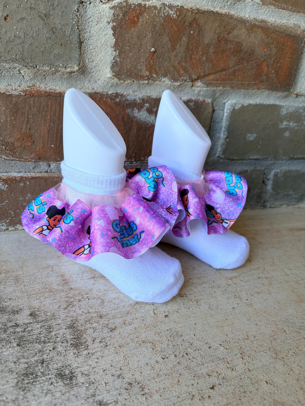 Gracies Corner Inspired Ruffle Socks, Handmade Boutique Girl Tutu socks, Birthday Outfit Accessory